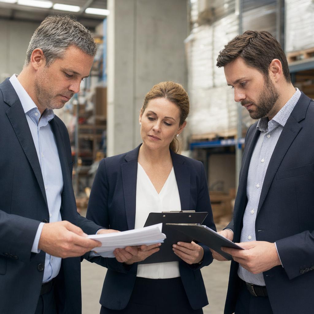 On-site insolvency attendance and asset securing